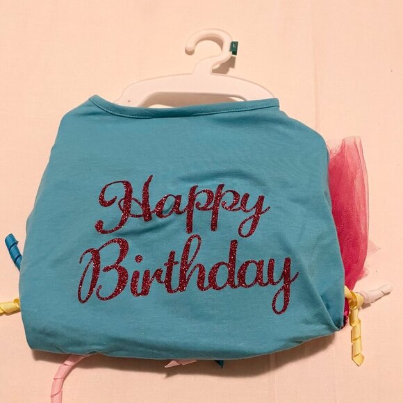 Martha Stewart Fashion Dog Apparel Happy Birthday Dog Outfit Size Large - Picture 7 of 10